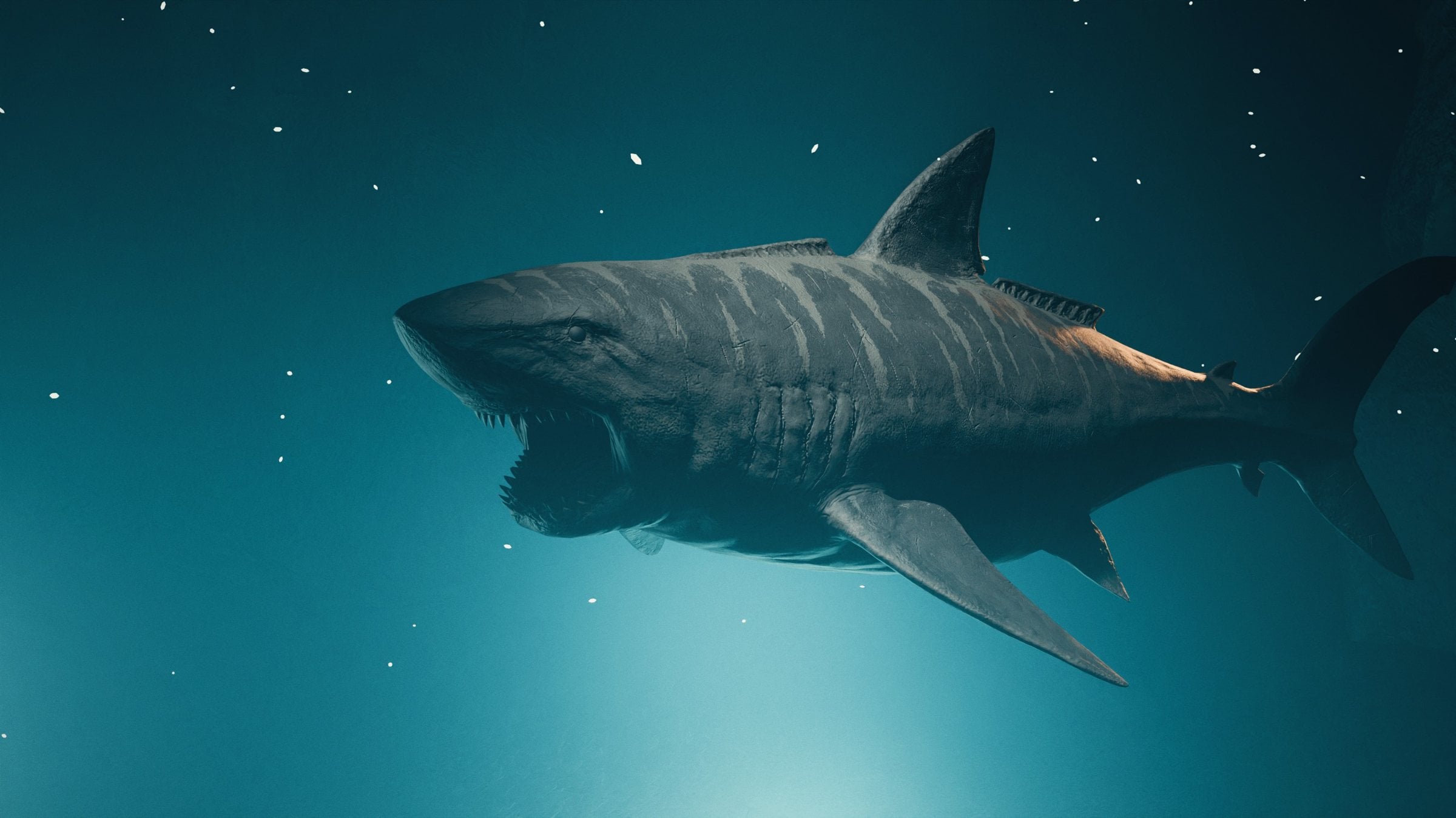 Megalodon, MESA's Dino of the Month for June, rendered from ARK's game files