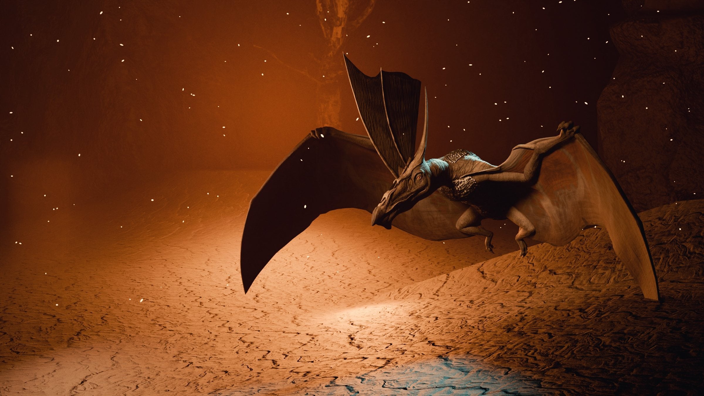 Tapejara, MESA's Dino of the Month for July, rendered from ARK's game files