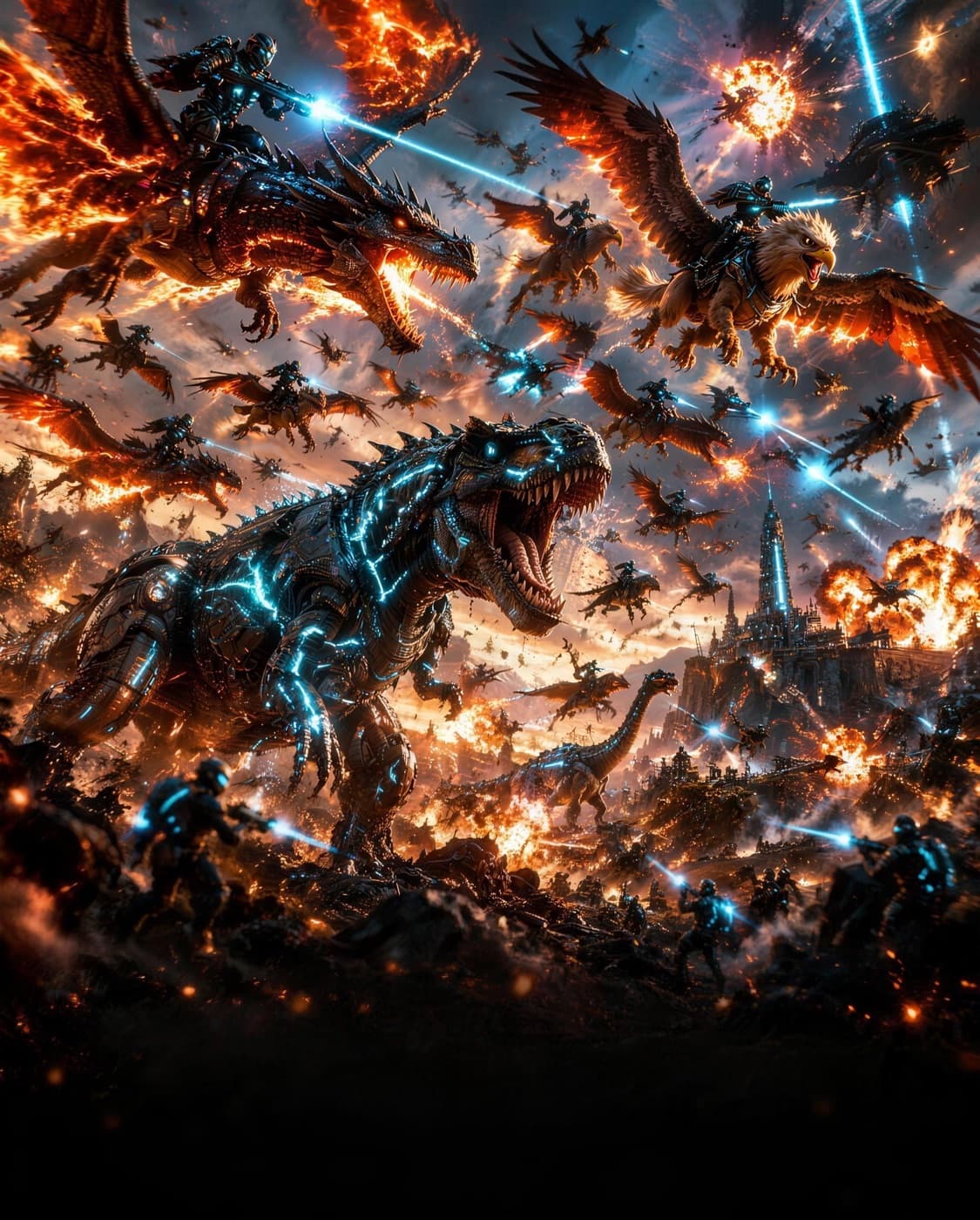 100x cluster key art